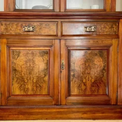 Beautiful Edwardian Glazed Bookcase / Dresser In Burr Walnut -Storage Furniture Sales 2024 beautiful edwardian glazed bookcase dresser in burr walnut sku46795338 0 4