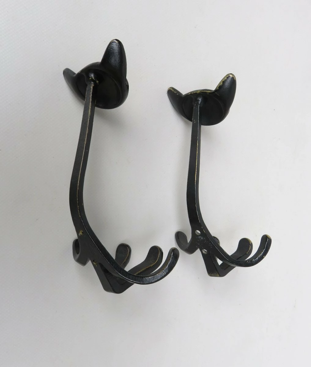 Black Brass Animal Cloakroom Hook By Walter Bosse, 1950s, Set Of 12 19 Black Brass Animal Cloakroom Hook By Walter Bosse, 1950s, Set Of 12 - Image 19