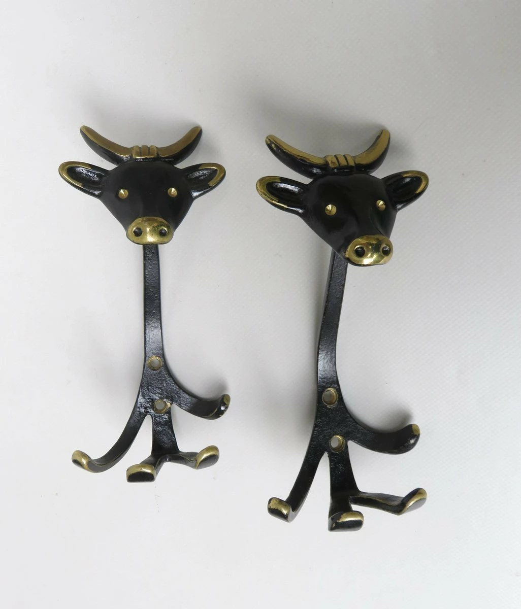 Black Brass Animal Cloakroom Hook By Walter Bosse, 1950s, Set Of 12 6 Black Brass Animal Cloakroom Hook By Walter Bosse, 1950s, Set Of 12 - Image 6