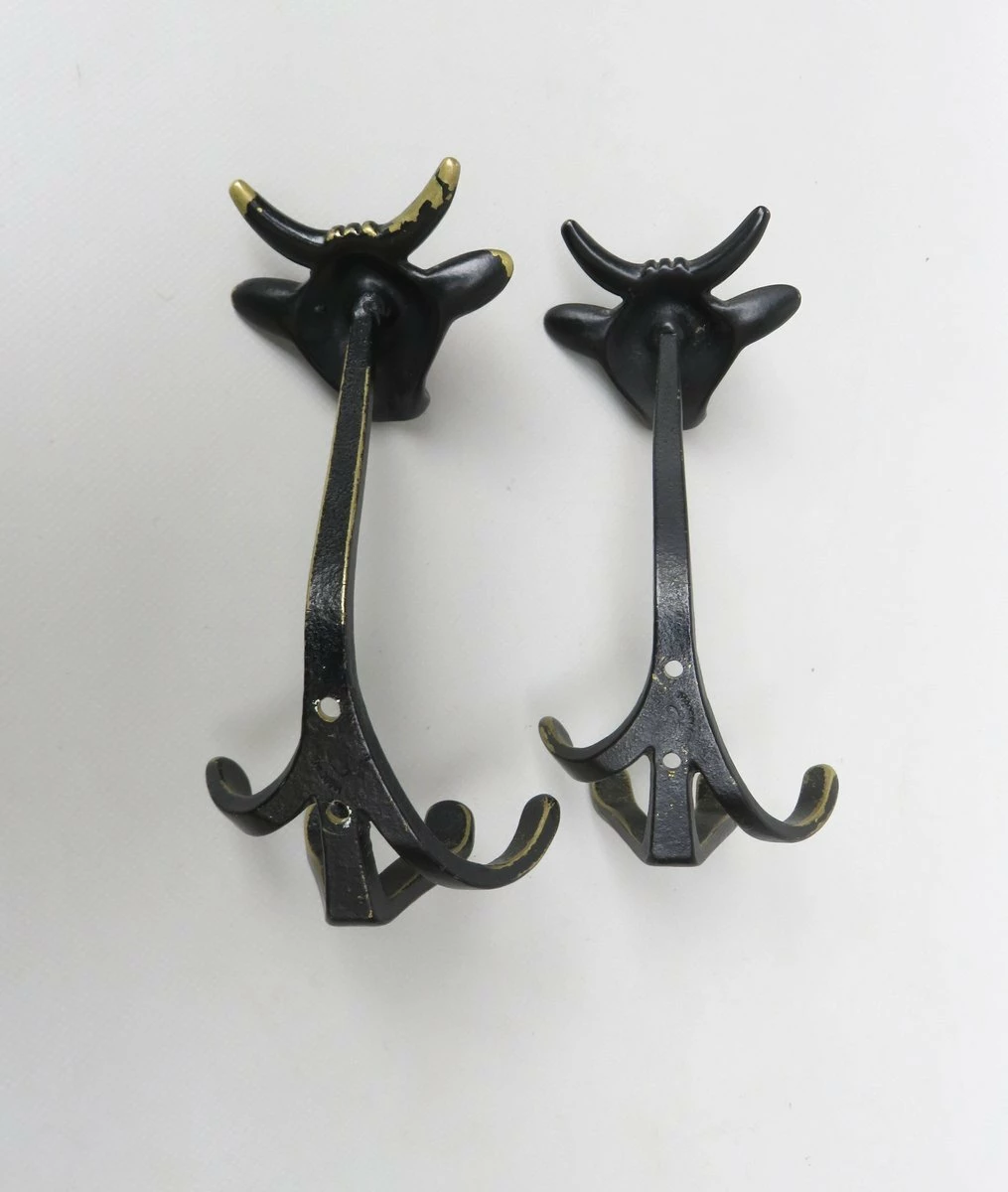 Black Brass Animal Cloakroom Hook By Walter Bosse, 1950s, Set Of 12 8 Black Brass Animal Cloakroom Hook By Walter Bosse, 1950s, Set Of 12 - Image 8