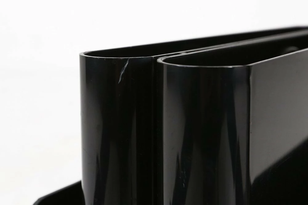 Black Magazine Rack By Giotto Stoppino For Kartell 5 Black Magazine Rack By Giotto Stoppino For Kartell - Image 5