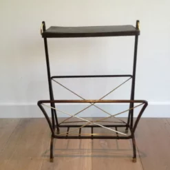 Black Metal And Brass Side Table. French. Circa 1950 -Storage Furniture Sales 2024 black metal and brass side table french circa 1950 0 1