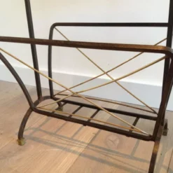 Black Metal And Brass Side Table. French. Circa 1950 -Storage Furniture Sales 2024 black metal and brass side table french circa 1950 0 5