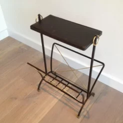 Black Metal And Brass Side Table. French. Circa 1950 -Storage Furniture Sales 2024 black metal and brass side table french circa 1950 0 6