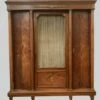 Bookcase With Empire Style Detached Columns In Mahogany And Veneer XX Century