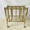 Unknown Brass Faux Bamboo Canterbury Magazine Rack