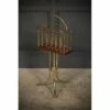 Unknown Brass & Mahogany Rotating Magazine Rack