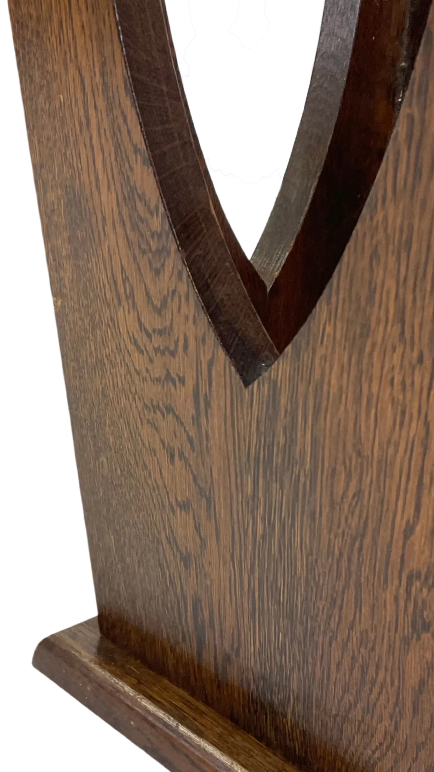 Unknown Brutalist Design Umbrella Stand Holder 60's Wood 5 Unknown Brutalist Design Umbrella Stand Holder 60's Wood - Image 5