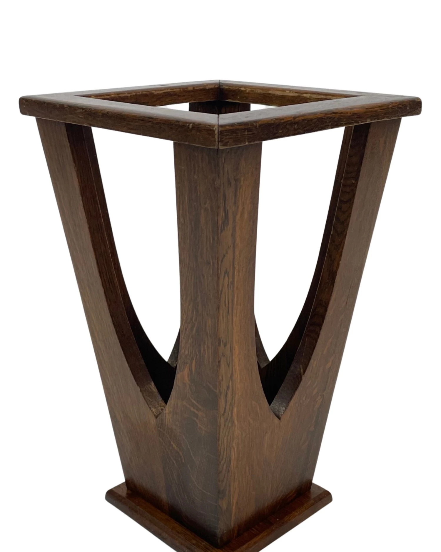 Unknown Brutalist Design Umbrella Stand Holder 60's Wood 15 Unknown Brutalist Design Umbrella Stand Holder 60's Wood - Image 15