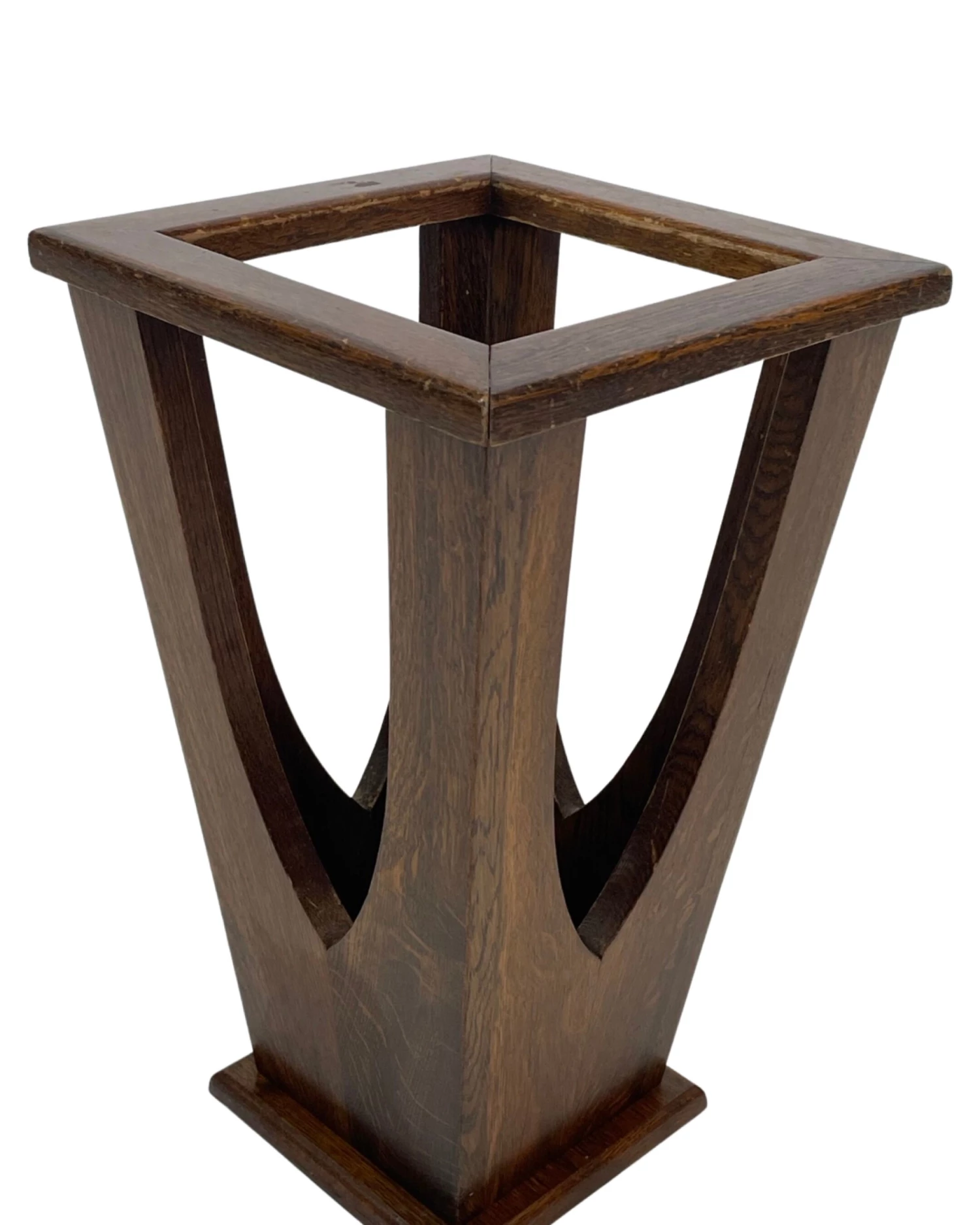 Unknown Brutalist Design Umbrella Stand Holder 60's Wood 13 Unknown Brutalist Design Umbrella Stand Holder 60's Wood - Image 13