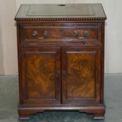 Unknown Burr Elm With Green Leather Top Side Cupboard For Hiding Printer Part Of Suite -Storage Furniture Sales 2024 burr elm with green leather top side cupboard for hiding printer part of suite sku43117784 0 2