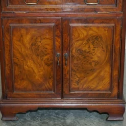 Unknown Burr Elm With Green Leather Top Side Cupboard For Hiding Printer Part Of Suite -Storage Furniture Sales 2024 burr elm with green leather top side cupboard for hiding printer part of suite sku43117784 0 4