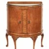 Burr Walnut Demi Lune Cupboard Circa 1930s