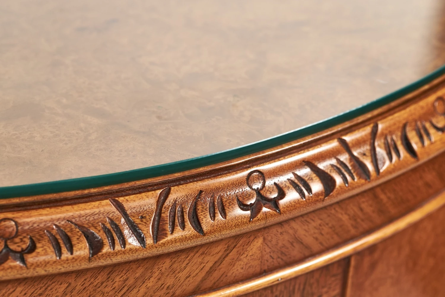 Burr Walnut Demi Lune Cupboard Circa 1930s 6 Burr Walnut Demi Lune Cupboard Circa 1930s - Image 6