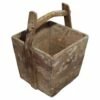 Chinese Antique Wooden Handled Bucket Originally Used To Carry And Measure Rice