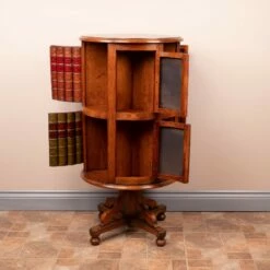 Circular Oak Revolving Bookcase -Storage Furniture Sales 2024 circular oak revolving bookcase sku65500476 0 11
