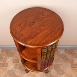 Circular Oak Revolving Bookcase -Storage Furniture Sales 2024 circular oak revolving bookcase sku65500476 0 13