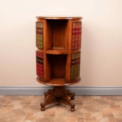 Circular Oak Revolving Bookcase -Storage Furniture Sales 2024 circular oak revolving bookcase sku65500476 0 19