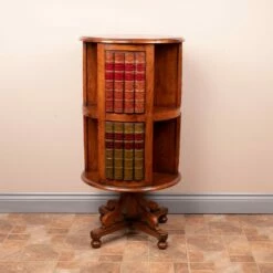 Circular Oak Revolving Bookcase -Storage Furniture Sales 2024 circular oak revolving bookcase sku65500476 0 5