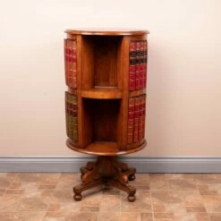 Circular Oak Revolving Bookcase -Storage Furniture Sales 2024 circular oak revolving bookcase sku65500476 0 6
