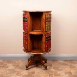 Circular Oak Revolving Bookcase -Storage Furniture Sales 2024 circular oak revolving bookcase sku65500476 0 8