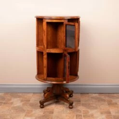 Circular Oak Revolving Bookcase -Storage Furniture Sales 2024 circular oak revolving bookcase sku65500476 0 9