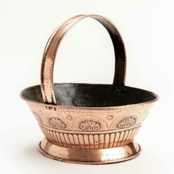 Copper Basket, 1800s, Antique