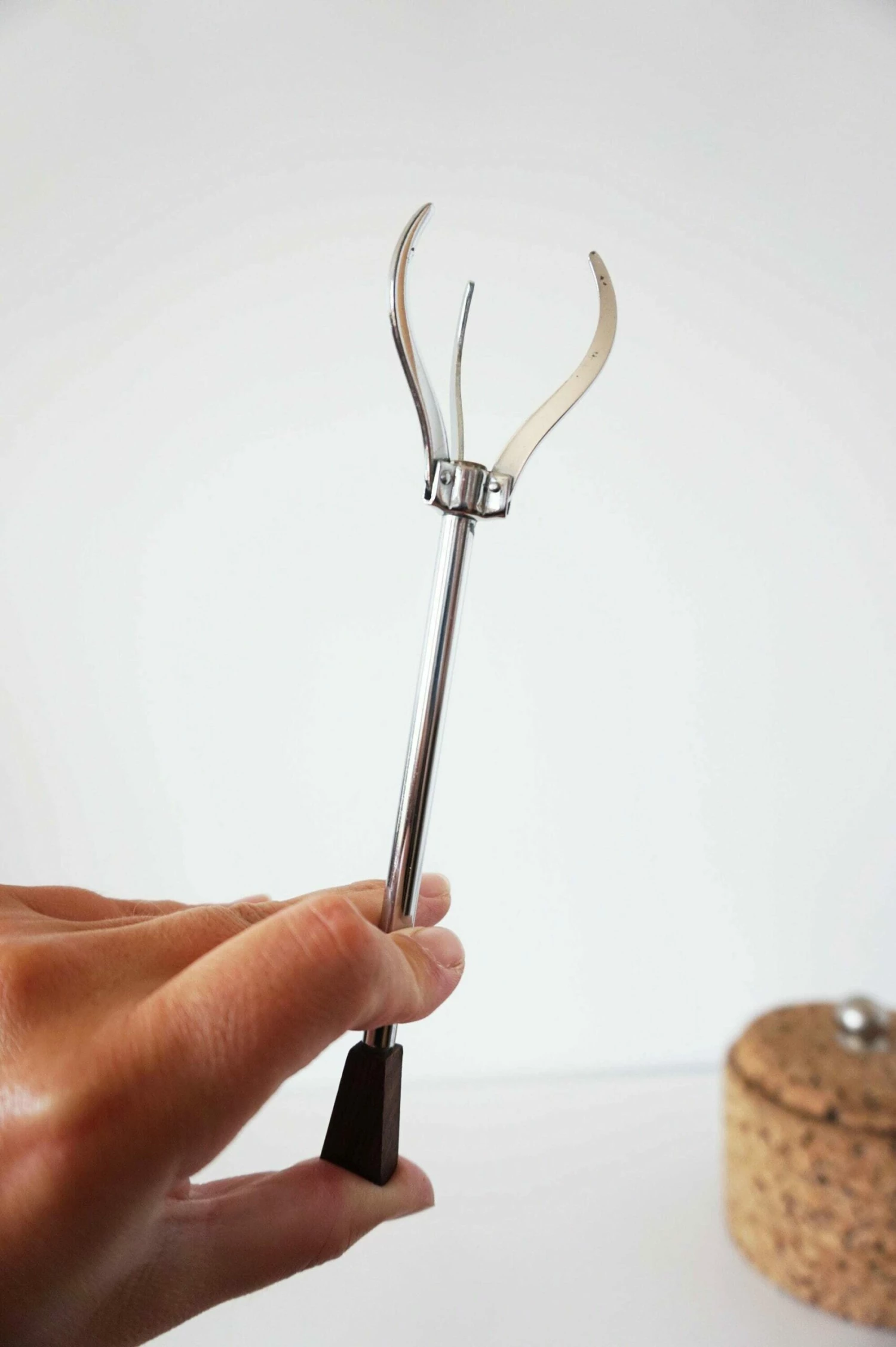 Cork Ice Bucket And Its Vintage 1970 Ice Cube Tongs - Image 9