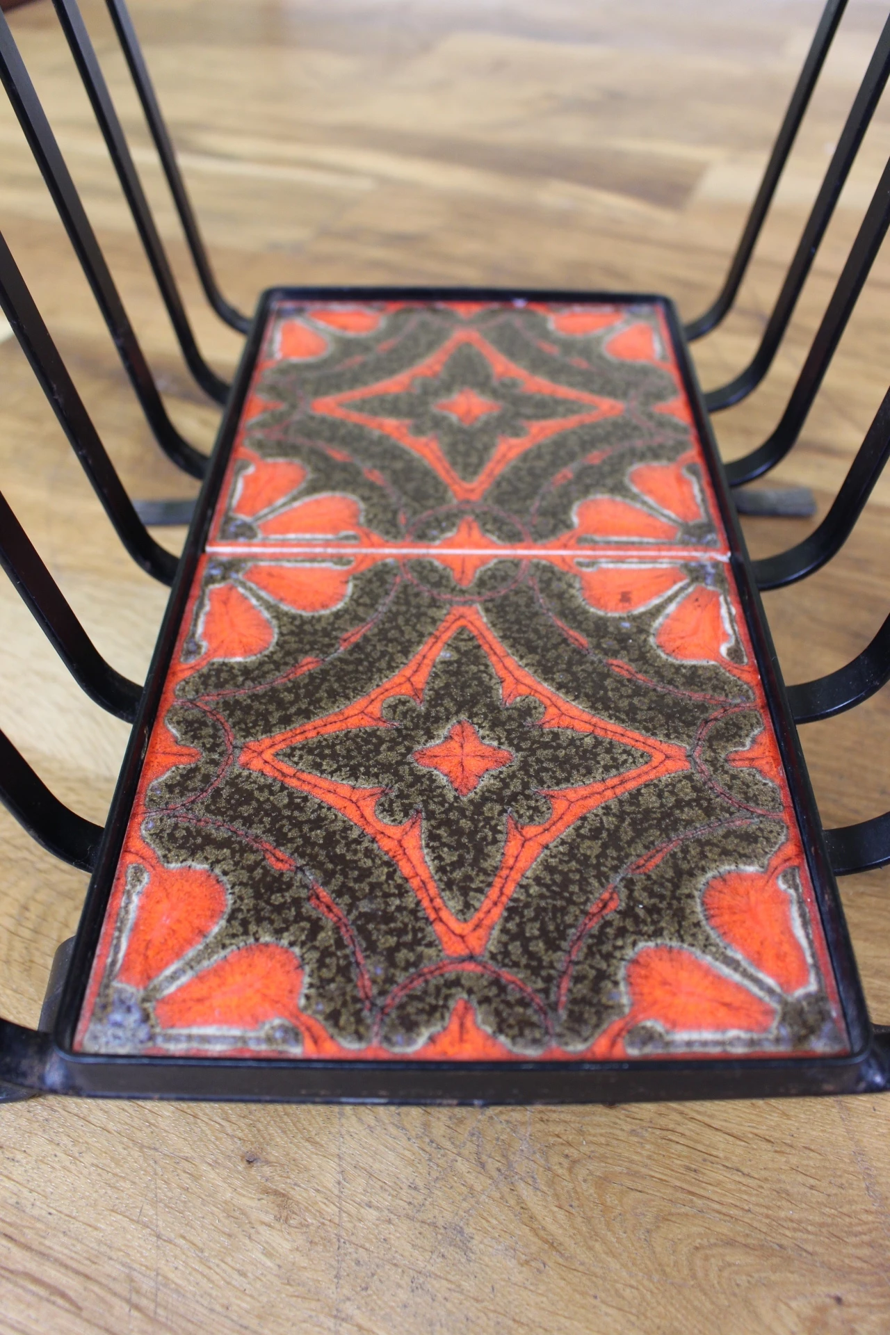 Unknown Cute 1970’s Tile And Wrought Iron Magazine Rack 6 Unknown Cute 1970’s Tile And Wrought Iron Magazine Rack - Image 6