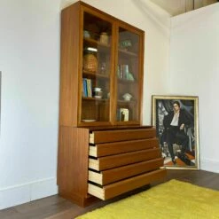 Unknown Danish Teak Poul Hundevad Bookcase With Glass Doors And Drawers Mid Century -Storage Furniture Sales 2024 danish teak poul hundevad bookcase with glass doors and drawers mid century sku18599357 0 12