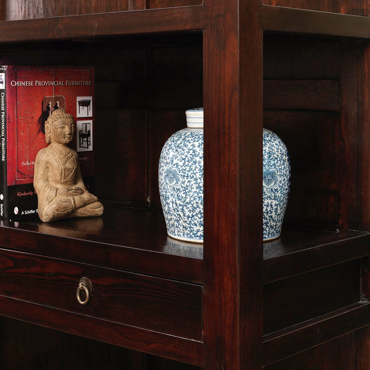 Unknown Dark Elm Bookshelf 5 Unknown Dark Elm Bookshelf - Image 5