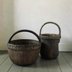 Unknown Early 20c Chinese Willow Basket. (Wide) -Storage Furniture Sales 2024 early 20c chinese willow basket wide sku54133443 0 3 scaled