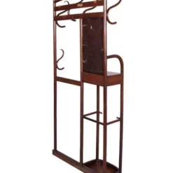 Early 20th Century Art Nouveau Entrance Coat Rack Hanger With Mirror By Thonet -Storage Furniture Sales 2024 early 20th century art nouveau entrance coat rack hanger with mirror by thonet 0 1
