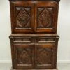 Early Continental Carved Oak And Fruitwood Dresser/Double Cupboard