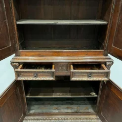 Early Continental Carved Oak And Fruitwood Dresser/Double Cupboard -Storage Furniture Sales 2024 early continental carved oak and fruitwood dresser double cupboard sku11693218 0 5