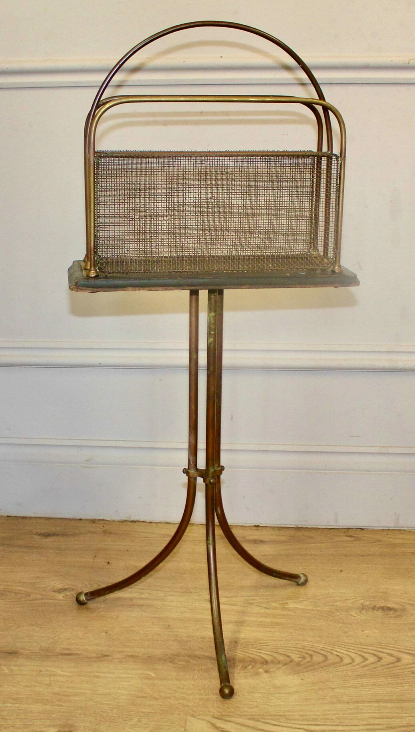 Unknown Edwardian Antique Letter Magazine Rack Desk Cabinet Box Industrial Antique Vintage Victorian Library Holder 2 Unknown Edwardian Antique Letter Magazine Rack Desk Cabinet Box Industrial Antique Vintage Victorian Library Holder - Image 2