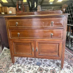 Unknown Edwardian Inlaid Mahogany Washstand