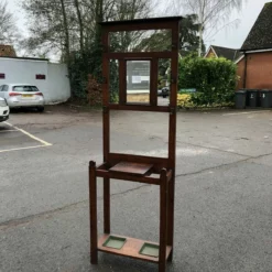 Unknown Edwardian Oak Coat Stand. Light Oak. Mirror & Drawer With Umbrella Stands. -Storage Furniture Sales 2024 edwardian oak coat stand light oak mirror drawer with umbrella stands 0 1