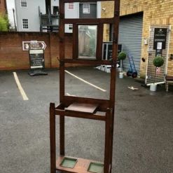 Unknown Edwardian Oak Coat Stand. Light Oak. Mirror & Drawer With Umbrella Stands. -Storage Furniture Sales 2024 edwardian oak coat stand light oak mirror drawer with umbrella stands 0 2