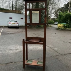 Unknown Edwardian Oak Coat Stand. Light Oak. Mirror & Drawer With Umbrella Stands. -Storage Furniture Sales 2024 edwardian oak coat stand light oak mirror drawer with umbrella stands 0 8