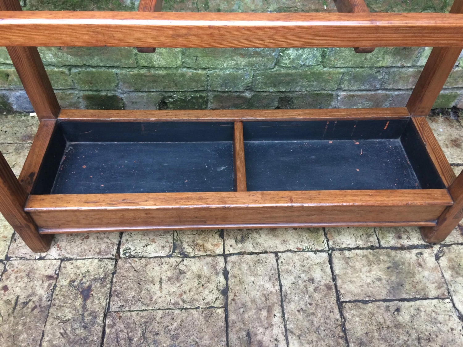 Edwardian Pitch Pine Stick Stand 5 Edwardian Pitch Pine Stick Stand - Image 5