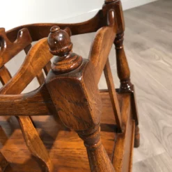 Elegant 1980's Magazine Rack In Solid Oak -Storage Furniture Sales 2024 elegant 1980 s magazine rack in solid oak sku74952577 0 4