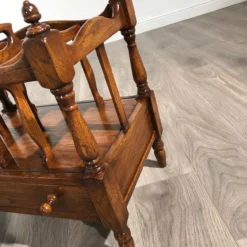 Elegant 1980's Magazine Rack In Solid Oak -Storage Furniture Sales 2024 elegant 1980 s magazine rack in solid oak sku74952577 0 6