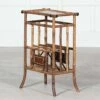 Unknown English 19thc Bamboo Side Table Magazine Rack