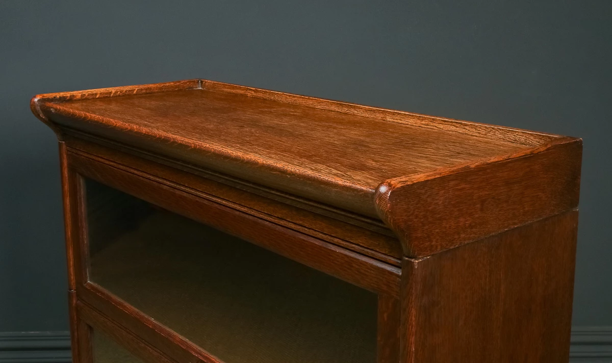 English George V Minty Globe Wernicke Style Oak Three Tier Glazed Sectional Bookcase (Circa 1920) 11 English George V Minty Globe Wernicke Style Oak Three Tier Glazed Sectional Bookcase (Circa 1920) - Image 11