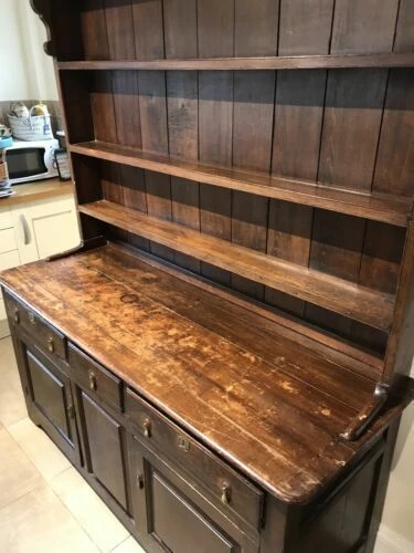 English Georgian Oak Country Antique Dresser, C1790 3 English Georgian Oak Country Antique Dresser, C1790 - Image 3