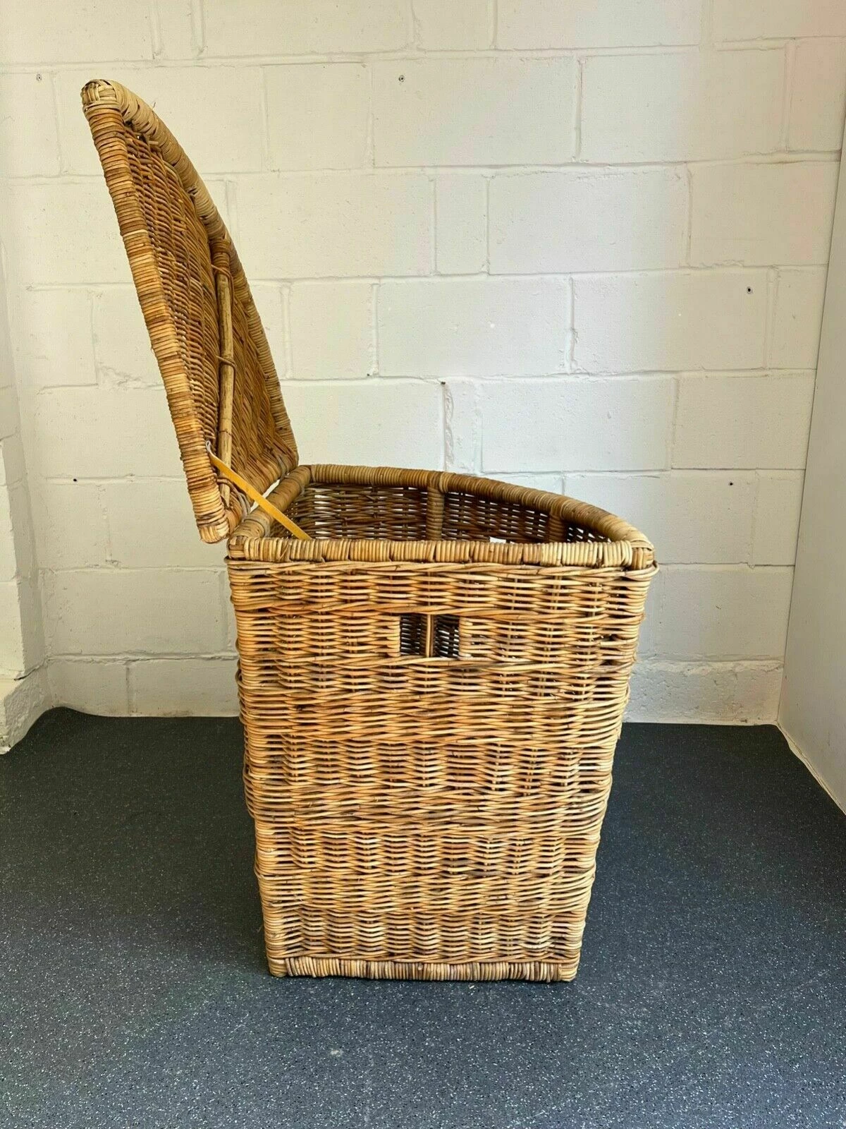 Unknown Extra Large Vintage Industrial Wicker Laundry Basket 11 Unknown Extra Large Vintage Industrial Wicker Laundry Basket - Image 11