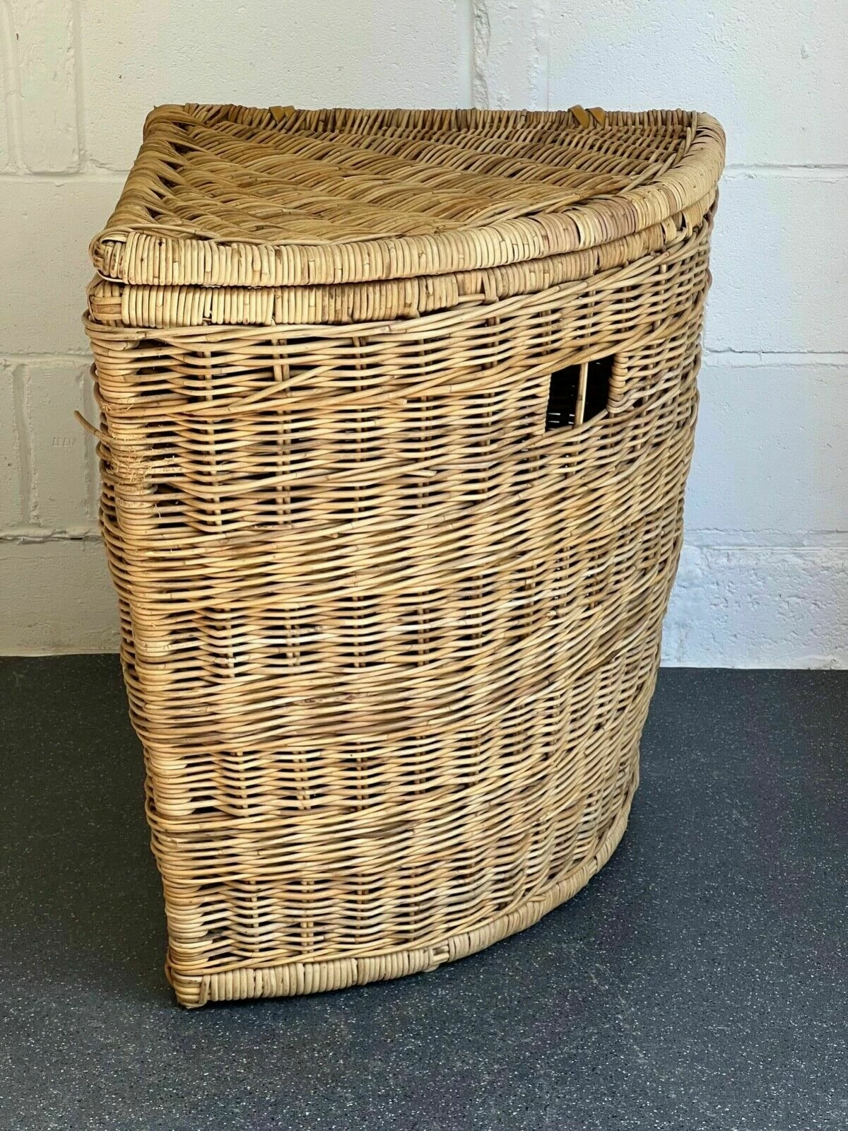 Unknown Extra Large Vintage Industrial Wicker Laundry Basket 1 Unknown Extra Large Vintage Industrial Wicker Laundry Basket