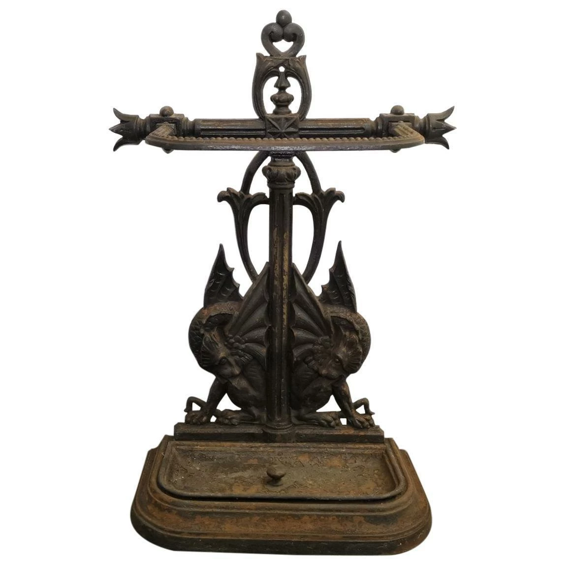 Falkirk An Aesthetic Movement Cast Iron Stick Stand With Mythical Dragons 1 Falkirk An Aesthetic Movement Cast Iron Stick Stand With Mythical Dragons