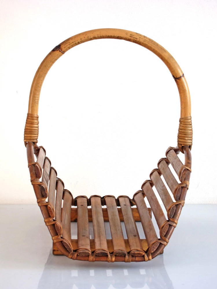 Fifties Vintage Bamboo Magazine Rack 2 Fifties Vintage Bamboo Magazine Rack - Image 2